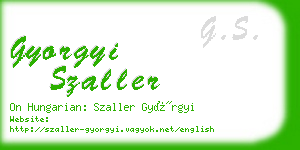 gyorgyi szaller business card